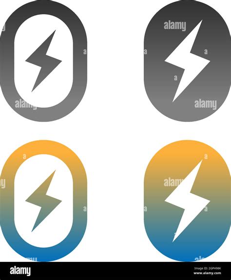 Power Symbol Lightning Icon Logo Design Vector Stock Vector Image And Art
