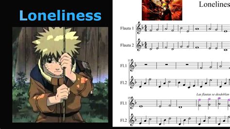 Loneliness Naruto Shippuden Takanashi Yasuharu Partitura Flauta