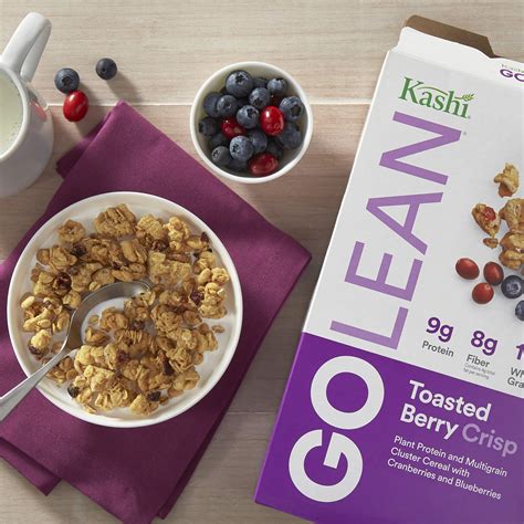 Kashi Go Breakfast Cereal Vegan Protein Fiber Cereal Toasted Berry