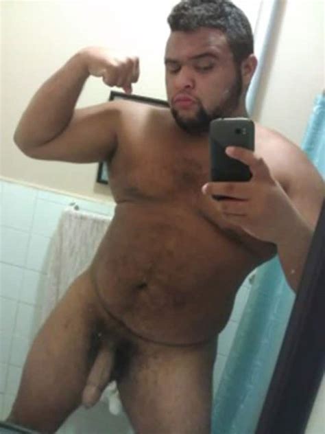 Cute Flexing Fat Dude With Fat Dick Nude Men Pictures