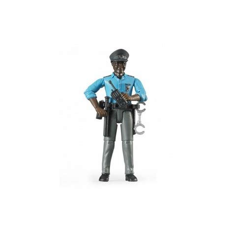 Bruder 60051 Policeman Dark Skin Figure Toysplanetee