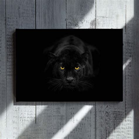 Black Panther Canvas Wild Animals Canvas Canvas Prints Etsy