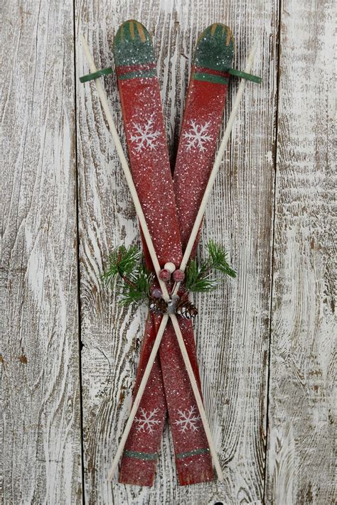 Decorative Wood Skis Wood Decor Ski Decor Save On Crafts