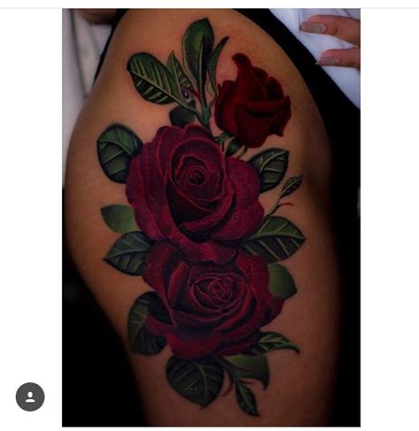 Thigh Rose Tattoo By Cheeseburgerchampion Rose Tattoo