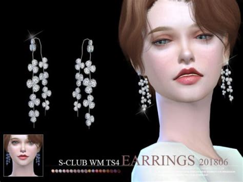 Lana Cc Finds S Club Ts4 Wm Earrings F 201806 Sims Sims 4 Sims 4