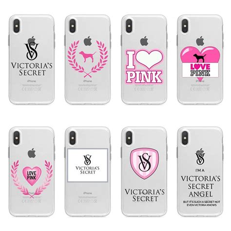 Hot Fashion Pink Color Victoria Secret Case For Iphone Xs Xr Max 5 6 7