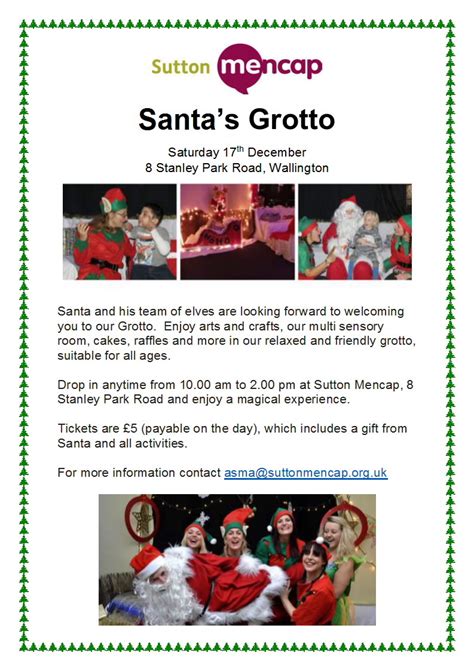 Join Us For Santas Grotto At Sutton Mencap Sutton Mencap