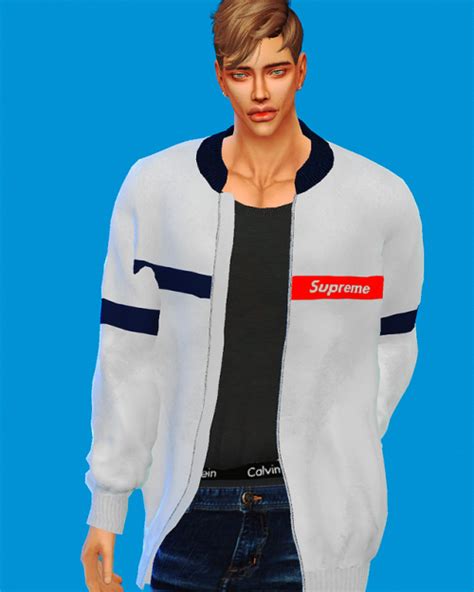 Supreme Jacket By Ooobsooo Sims 4 Sims Kids Bathing Suits