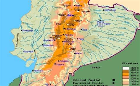 Mapa Hidrografico De Ecuador Mapa De Ecuador Otosection