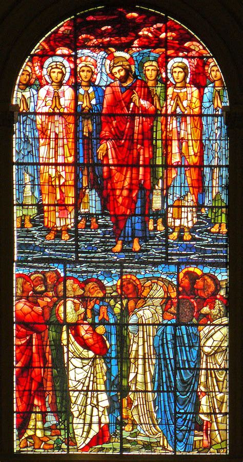 stained glass window the ascension by edward burne jones