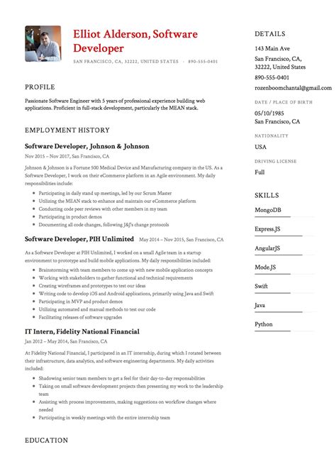 Pdfs keep your structure intact and they're readable on pretty much any device. Guide: Software Developer Resume +12 Samples | Word ...