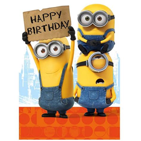 Happy Birthday Sign Minions Card Minion Shop