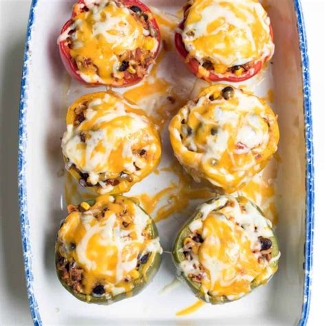 Mexican Stuffed Bell Peppers Valerie S Kitchen