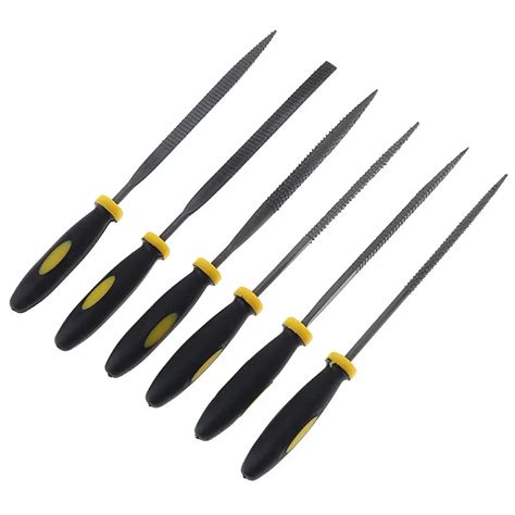 6pcs Mini Metal Rasp Needle Files Set Wood Carving Tools For Steel Rasp