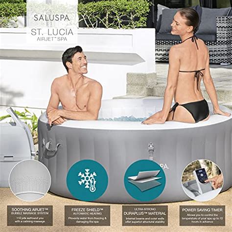 Bestway St Lucia Saluspa Person Inflatable Round Hot Tub With
