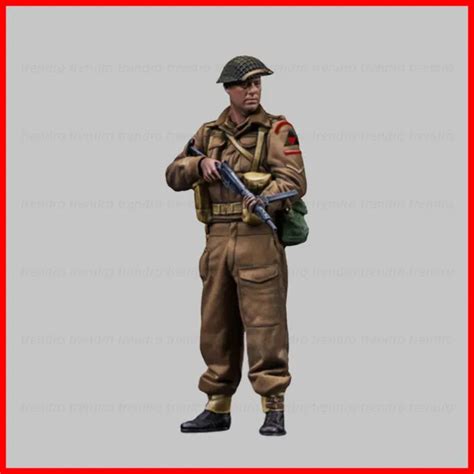 135 Resin Figure Model Kit British Soldier Corporal Ww2 Wwii Unpainted