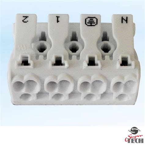 4 Pin Screwless Junction Box 2a 24a 240v Terminal Block Inline Wire Choc Box Uk Ebay