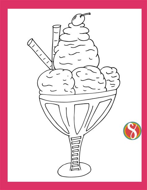 My Ice Cream Sundae Coloring Page Twisty Noodle Coloring Library