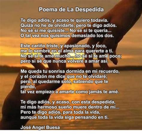 Poema De La Despedida Frases Bonitas Para Enamorados Poemas Poemas