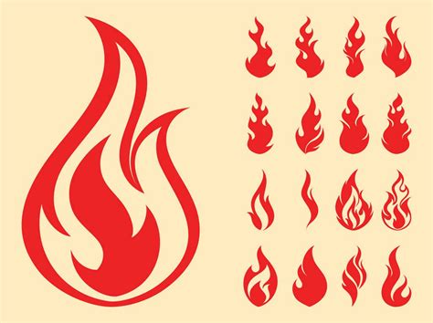 Fire symbol and transparent png images free download. Fire Symbols Set Vector Art & Graphics | freevector.com