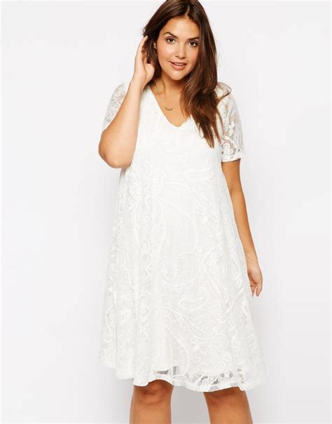 V Neck Half Sleeves Knee Length White Lace Casual Summer Dress Summer