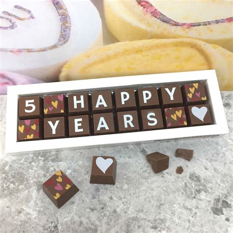Chocolate Anniversary Gift With Personalised Year By Cocoapod