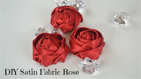 diy fabric flower tutorial how to create a satin fabric rose fabric roses fabric flowers
