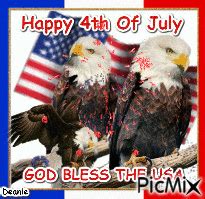 Happy Th Of July Eagle Flag