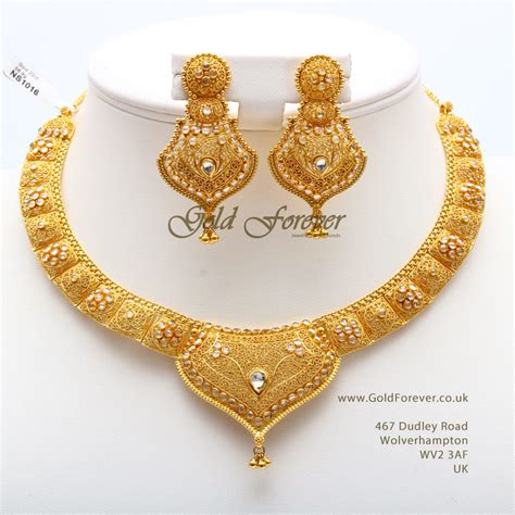 22 Carat Indian Gold Necklace Set 748 Grams Code Ns1076 Gold Forever