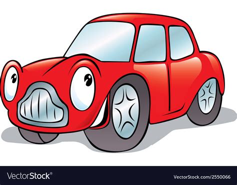 Happy Cartoon Car Royalty Free Vector Image Vectorstock