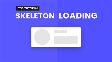 Skeleton Loading Animation Css Html And Css Tutorial Youtube