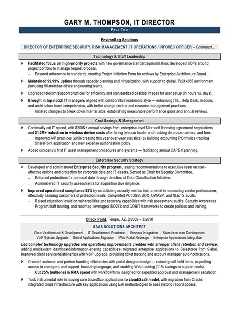 Guide the recruiter to the conclusion that you are the best candidate for the fitter job. IT Director Sample Resume - IT resume writer - Technical ...