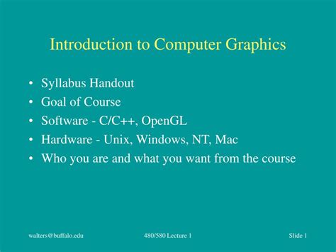 Ppt Introduction To Computer Graphics Powerpoint Presentation Free