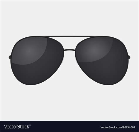 Aviator Police Isolated Sunglasses Royalty Free Vector Image