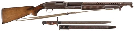 World War Ii Us Winchester M12 Trench Shotgun With Bayonet