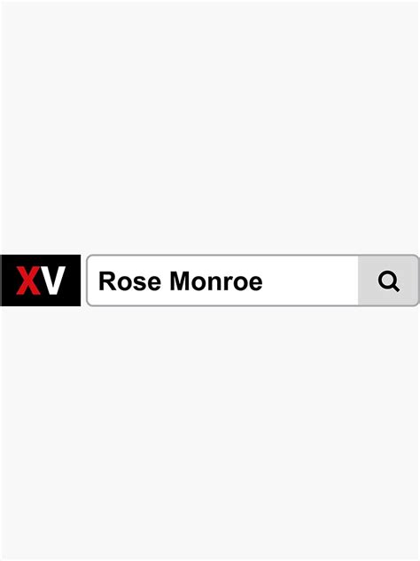 Rose Monroe Pornstar Sticker By Inerdto Redbubble