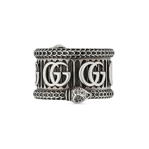 Gucci Silver Ring With Double G In Metallic For Men Save 1 Lyst