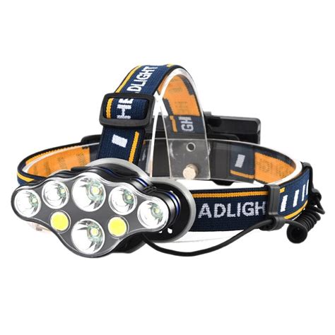 Strong Head Light Ledcob Headlight T6 Head Mounted Flashlight Charging
