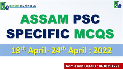 Assam Current Affairs Current Affairs For APSC APSC MCQs Current