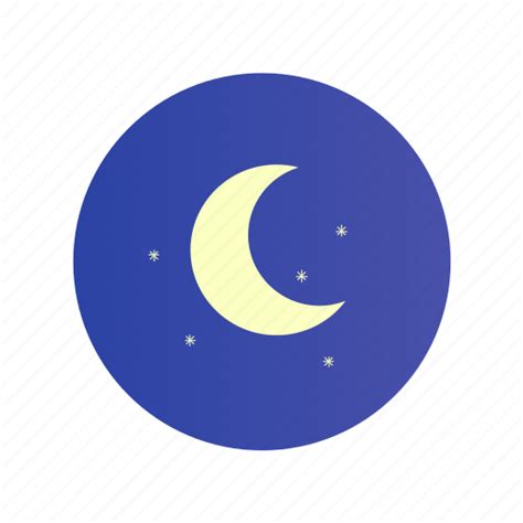 Clear Dark Moon Night Stars Icon Download On Iconfinder