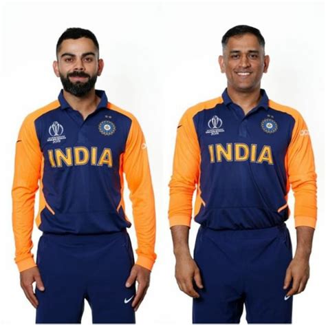 Indias Away Orange Jersey To Be Worn Against England During Wc Clash