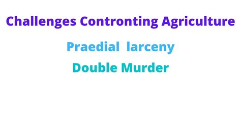Challenges Confronting Agriculture Praedial Larceny Part 1 Youtube