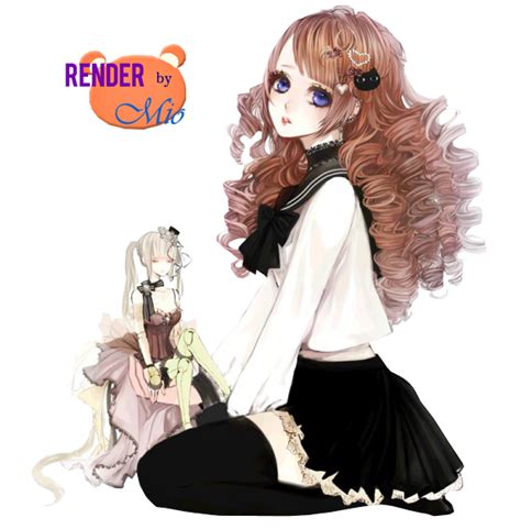 Render Anime Girl By Mioa 1 On Deviantart
