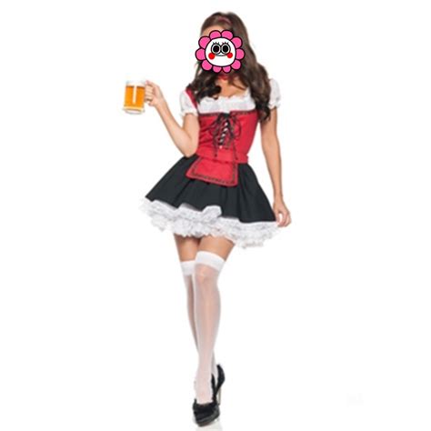 Abbille Sexy German Beer Garden Girl Costume Beer Maid Costume