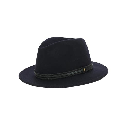 Hamilton Traveller Hat Blue Wool Felt Crambes Reference 11552