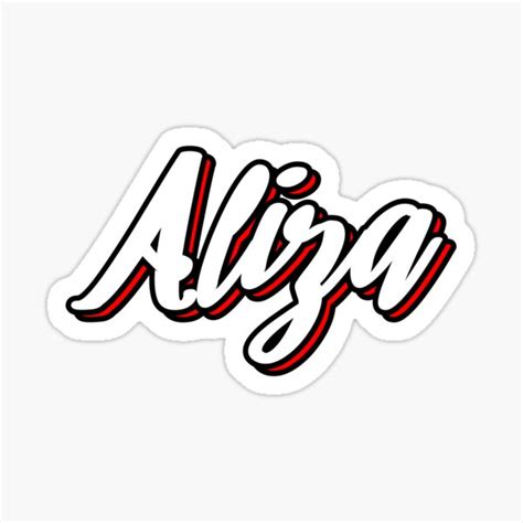 Aliza First Name Hand Lettering Design Sticker By Sulies Redbubble