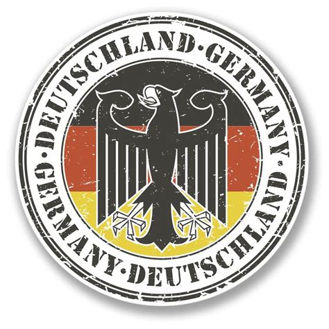 2 X Deutschland Germany German Vinyl Sticker 4107 Destination Vinyl Ltd