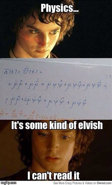 That One Time Gandalf Tried Teaching Frodo Some Physics Imgflip
