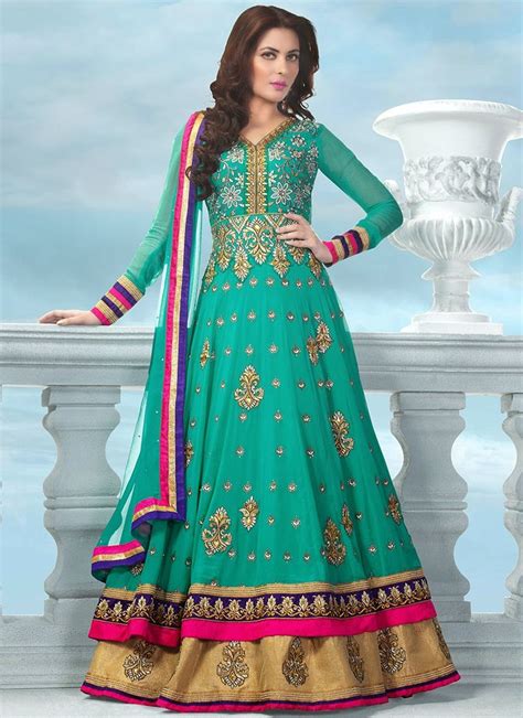 Fashion Bollywood Floor Length Anarkali Dresses 2014 Collection