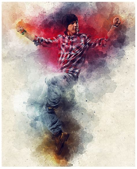 Watercolor Animation Photoshop Action Add Ons Graphicriver